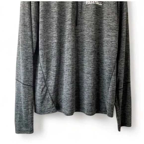 Under Armour Gray Quarter-Zip Pullover S Logo Volleyball HeatGear Loose Fit XL - Picture 3 of 13